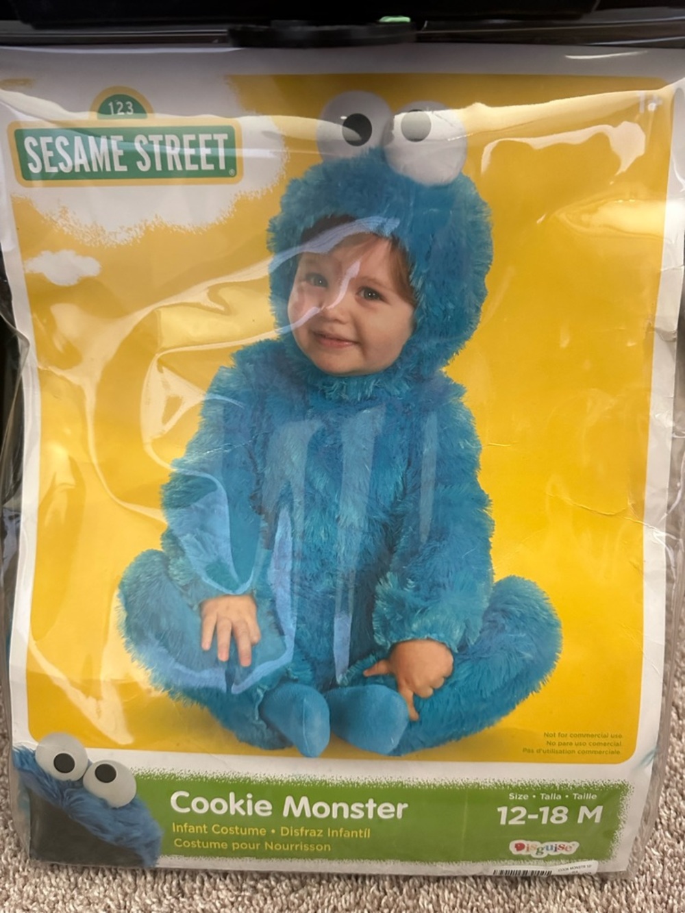 Sesame Street Cookie Monster Plush Blue Infant Costume